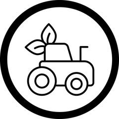 Tractor Vector Icon Design