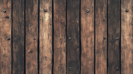 Fototapeta premium Repeating rustic wood planks in an anime style, creating an amazing background with a touch of traditional charm and textured detail.