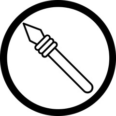 Javelin Spear Vector Icon Design