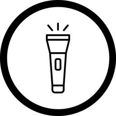 Flashlight Vector Icon Design