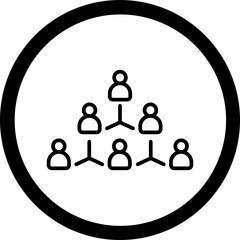 Organization Chart Vector Icon Design