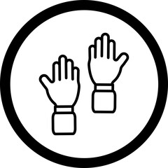 Obraz premium Hand up Vector Icon Design