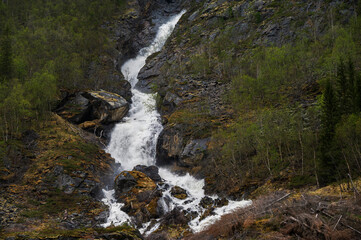 Obraz premium nature sceneries on the road frem tennevoll to Alta, Northern Norway