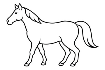 A Horse line art vector illustration