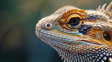 Fototapeta premium Close-up Portrait of a Lizard's Eye