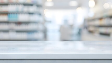 Pharmacy blur background with medicine