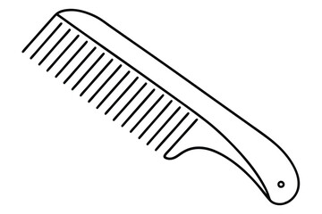 Comb line art vector illustration