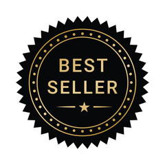 Best seller badge logo design | Vector Illustration