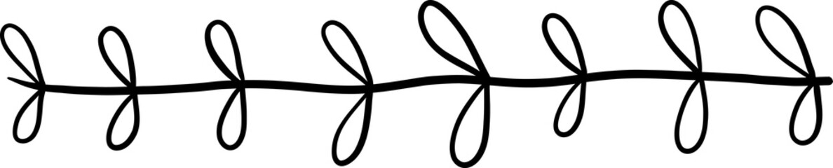 Floral and flower frame divider illustration.