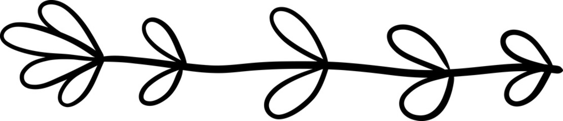 Floral and flower frame divider illustration.