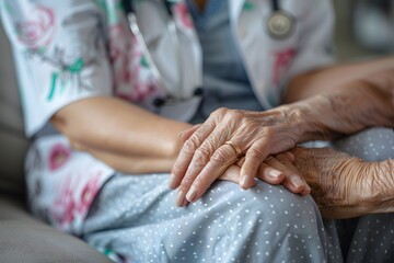 Compassionate Care: A Nurse's Touch with an Elderly Patient