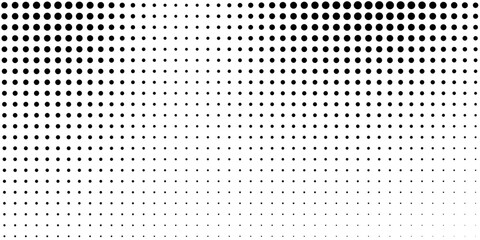 Dotted gradient halftone background. Horizontal seamless dots pattern in pop art style modern dots gardient