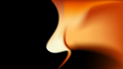 Abstract orange and black background with a smooth gradient transitioning from black to orange.