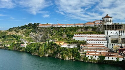 Naklejka premium A beautiful landscape along Douro River in Porto, Portugal