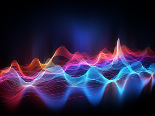 Extraordinary Abstract sound waves with colors illustration