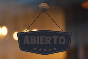 Spanish open sign