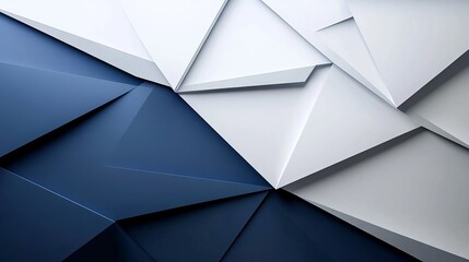 Obraz premium Abstract geometric patterns in blue and white tones during daylight