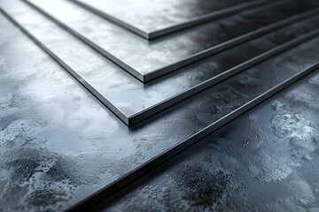Sleek Metallic Layers Showcasing Modern Design and Texture