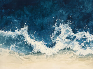 abstract watercolor rip curl background wall art,tranquility art,zen home decor,