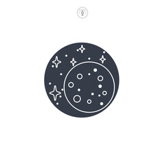 Moon icon symbol vector illustration isolated on white background