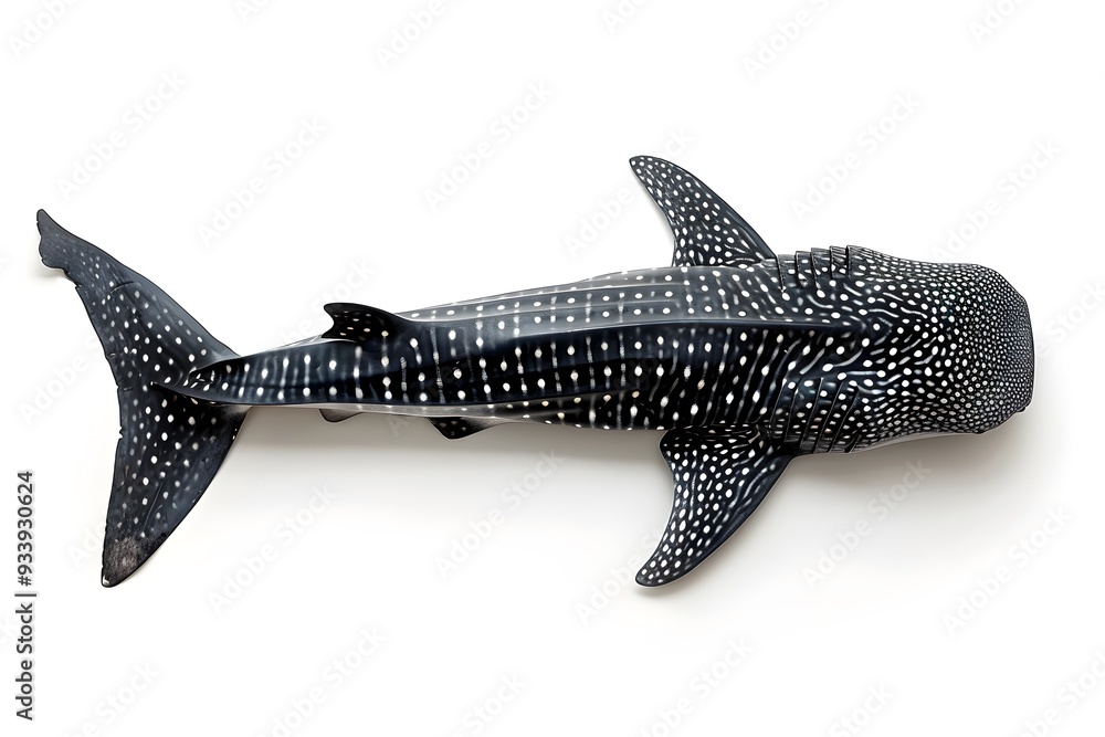 Poster stunning top view of a whale shark showcasing its unique patterns