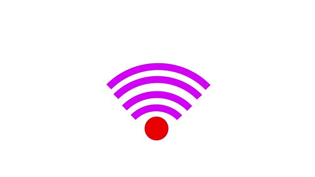 Wi_Fi connected icon animation with withe background
