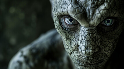 Fototapeta premium Mysterious Reptilian Humanoid Creature