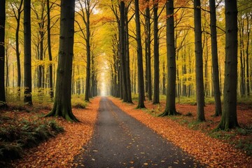 Fototapeta premium Autumn forest path