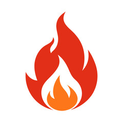 Fire Flame Logo design vector. Bonfire Silhouette