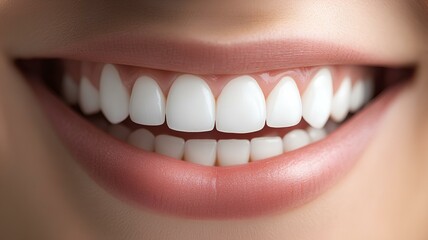 Obraz premium close up portrait of a woman's white and neat teeth