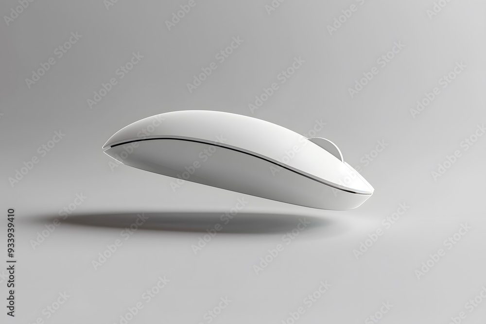 Poster sleek and modern wireless mouse design floating in space