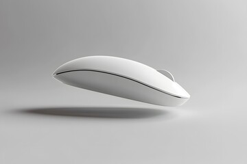 Sleek and Modern Wireless Mouse Design Floating in Space