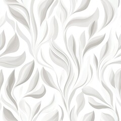 Fototapeta premium White and Gray Seamless Organic Pattern - AI generated illustration