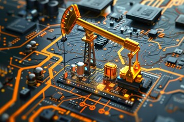 Digitalized oil pump on graphical motherboard interface