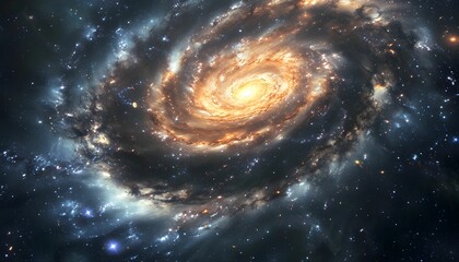 Dreamscape Galaxy outer space. Awesome Spiral Galaxy Many Light Years Far from the Earth.