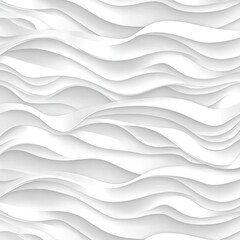 Fototapeta premium Abstract White Seamless Pattern with Wavy Lines and Organic Shapes. AI generated illustration