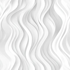Obraz premium Abstract White Seamless Pattern with Wavy Lines and Organic Shapes. AI generated illustration