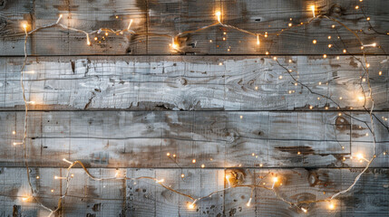Naklejka premium Mockup empty wooden table for product display with Christmas background