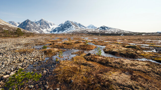 nature sceneries on the road frem tennevoll to Alta, Northern Norway