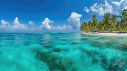 Fototapeta premium Serene Island Paradise with Turquoise Waters