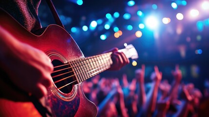 Obraz premium Crowd Cheering at a Music Concert