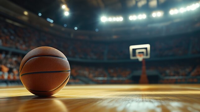 Action-Packed Basketball Scene with Motion Blur