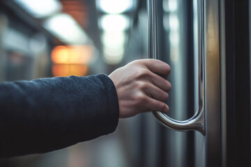 Hand Opening Door with Silver Handle