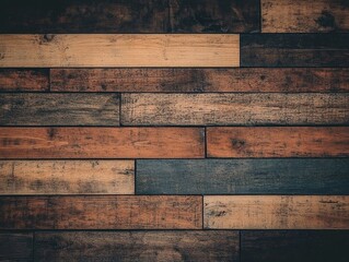 Warm Hues and Cool Shadows A CloseUp Perspective of Distressed Wood Planks 171 characters