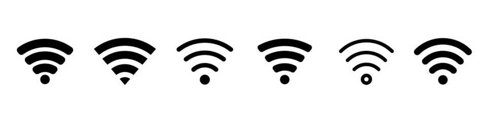 Wifi icon set. Wifi signal icon