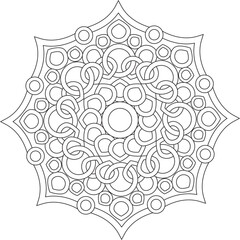 spiritual symbol motif adult coloring page celtic mandala mystic vector Christmas star
