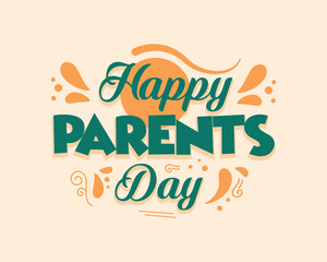 Parents day, vector illustration, flyer, banner, social media post, poster, typography, icons, colors, research, math, backdrop, Template for background