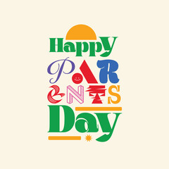 Parents day, vector illustration, flyer, banner, social media post, poster, typography, icons, colors, research, math, backdrop, Template for background