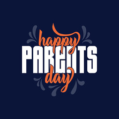 Parents day, vector illustration, flyer, banner, social media post, poster, typography, icons, colors, research, math, backdrop, Template for background