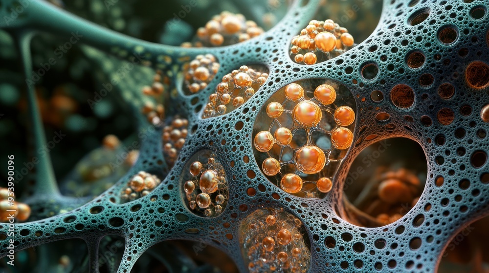 Poster Abstract Close-Up of a Metallic Structure with Bubbles